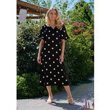 Liberté Liberte Damen kleid DOTTI Dress BLACK CREME DOT