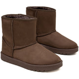 SHOES Lina Damen Teddy Winterstiefel 6417 Restudsalg Brown
