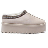 SHOES Lucie Damen Teddy Winterstiefel WD151 Restudsalg Beige