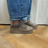 SHOES Lucie Damen Teddy Winterstiefel WD151 Restudsalg Kaki