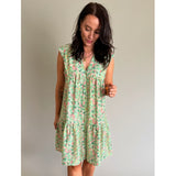 LULULIA Lululia Damen Kleid LuMonica 7124 Restudsalg Aqua6632tpf