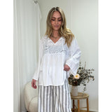 MARTA DU CHATEAU Marta Du Chateau Damen Bluse MdcCaterina 5616 Restudsalg White