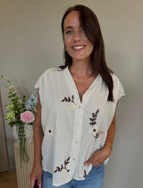 MARTA DU CHATEAU Marta Du Chateau Damen Bluse MdcElysian 86206 Shirt Burro