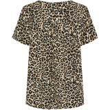MARTA DU CHATEAU Marta Du Chateau Damen Bluse MdcJill Restudsalg Beige Leo