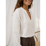 MARTA DU CHATEAU Marta Du Chateau Damen Bluse MdcSevina Blouse Offwhite