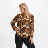 MARTA DU CHATEAU Marta Du Chateau Damen Hemd - 8128 Restudsalg Fango/black