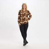 MARTA DU CHATEAU Marta Du Chateau Damen Hemd - 8128 Restudsalg Fango/black