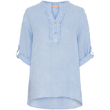 MARTA DU CHATEAU Marta Du Chateau Damen Hemd 85137-1 Restudsalg Celeste2389