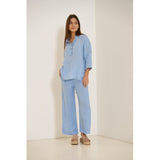 MARTA DU CHATEAU Marta Du Chateau Damen Hemd 85137-1 Restudsalg Celeste2389