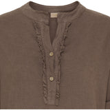 MARTA DU CHATEAU Marta Du Chateau Damen Hemd 85137-1 Restudsalg Cold brown