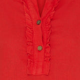 MARTA DU CHATEAU Marta Du Chateau Damen Hemd 85137-1 Restudsalg Red