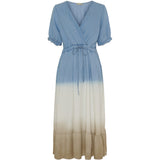 MARTA DU CHATEAU Marta Du Chateau Damen Kleid MdcNorma Restudsalg Light Blue Beige