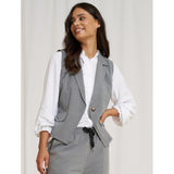 MARTA DU CHATEAU Marta Du Chateau Damen Weste MdcFilippa 6541 Vest Grey