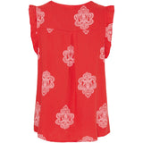 MARTA DU CHATEAU Marta Du Chateau Damen top MdcElke Restudsalg Red/WhitePrint