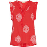 MARTA DU CHATEAU Marta Du Chateau Damen top MdcElke Restudsalg Red/WhitePrint