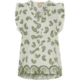 MARTA DU CHATEAU Marta Du Chateau Damen top MdcElke Restudsalg White/Military