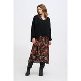 MARTA DU CHATEAU Marta Du Chateau Kleid 8562 Restudsalg Black/Brown flower