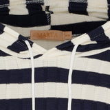 MARTA DU CHATEAU Marta du Chateau Damen Bluse med hætte MdcYsaline 21146 Restudsalg Navy