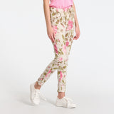 MARTA DU CHATEAU Marta du Chateau Damen Hose 1763B Restudsalg Beige Flower