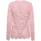 MARTA DU CHATEAU Marta du Chateau Damen Langarm-Spitzen-T-Shirt MdcMilley 7707 LS Tee Baby Pink