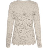 MARTA DU CHATEAU Marta du Chateau Damen Langarm-Spitzen-T-Shirt MdcMilley 7707 LS Tee Beige new