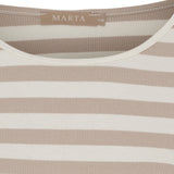 MARTA DU CHATEAU Marta du Chateau Damen Langarm T-Shirt MdcBegonia 7702 LS Tee Beige Melange