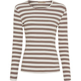 MARTA DU CHATEAU Marta du Chateau Damen Langarm T-Shirt MdcBegonia 7702 LS Tee Tortora