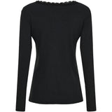 MARTA DU CHATEAU Marta du Chateau Damen Langarm T-Shirt MdcBelinda 24160 Restudsalg Black