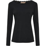 MARTA DU CHATEAU Marta du Chateau Damen Langarm T-Shirt MdcBelinda 24160 Restudsalg Black