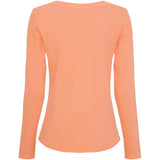 MARTA DU CHATEAU Marta du Chateau Damen Langarm T-Shirt MdcMagali 2553 Restudsalg Salmone