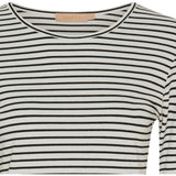 MARTA DU CHATEAU Marta du Chateau Damen Langarm T-shirt MdcNancy 6111 Restudsalg Black/White