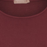 MARTA DU CHATEAU Marta du Chateau Damen Langarmshirt MdcAster 4906 LS Tee Bordeaux