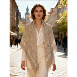 MARTA DU CHATEAU Marta du Chateau Damen Schal MdcLeah FA37258 Scarf Beige