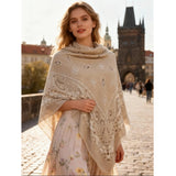 MARTA DU CHATEAU Marta du Chateau Damen Schal MdcLeah FA37258 Scarf Beige