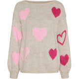 MARTA DU CHATEAU Marta du Chateau Damen Strickjacke MdcAmarante 64023 Knit Beige/Pink/Amerena