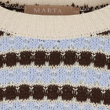 MARTA DU CHATEAU Marta du Chateau Damen strick MdcNivelle KNA110M Knit Moro/Celeste