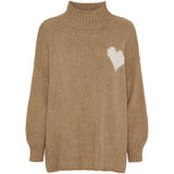 MARTA DU CHATEAU Marta du Chateau Damen strickjacke MdcCedar 9232 Restudsalg Light Camel/Panna