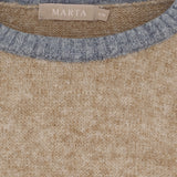 MARTA DU CHATEAU Marta du Chateau Damen strickjacke MdcElora KN8031 Restudsalg Camel Denim