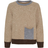 MARTA DU CHATEAU Marta du Chateau Damen strickjacke MdcElora KN8031 Restudsalg Camel Denim