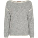 MARTA DU CHATEAU Marta du Chateau Damen strickjacke MdcLinette KN8032 Restudsalg LightGreyW002
