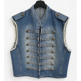 MARTA DU CHATEAU Marta du chateau Damen Weste MDCHOLIDAY 268678 Vest Denim
