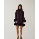 Noella NOELLA Damen Kleid LATANIA Dress Chocolate