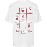 ONLY ONLY DAMEN TOP ONLVIVVI T-shirt Cloud Dancer Wine and coffee