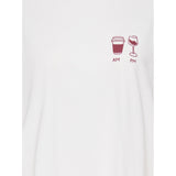 ONLY ONLY DAMEN TOP ONLVIVVI T-shirt Cloud Dancer Wine and coffee