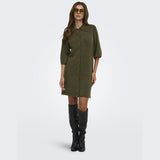 ONLY ONLY Damen Kleid ONLALIVIA Dress Beech Dtm Button/Melange