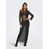 ONLY ONLY Damen Kleid ONLDONNA Restudsalg Black SEQUINS= BLACK AND SILVER