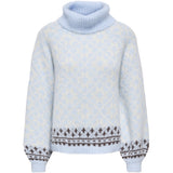 ONLY ONLY Damen Rollkragen Knit Cashmere Blue Bitch/Coffee Bean