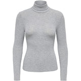 ONLY ONLY Damen Rollkragen ONLGLAMOUR Blouse Light Grey Melange