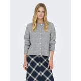 ONLY ONLY Damen Strickjacke ONLSIMONI Knit Medium grey melange