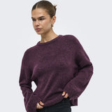 ONLY ONLY Damen Strickpullover ONLSIMONI Pullover Mauve Wine MELANGE